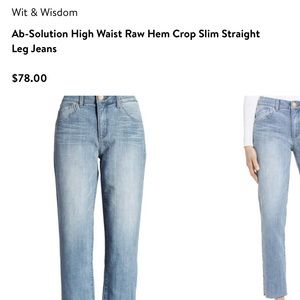 Wit & Wisdom slim straight jeans